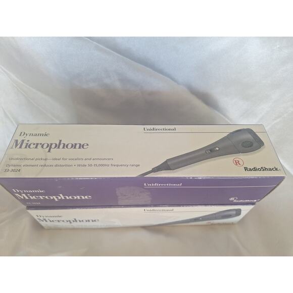 RadioShack Dynamic Microphone 33-3024 Unidirectional Mint in Box - Picture 2 of 8